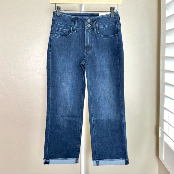 Women’s NYDJ Marilyn Straight Leg Cropped Jeans Lift + Tuck Technology Size 00 - Picture 1 of 10